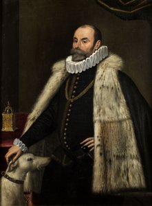 犬と貴婦人の肖像 作： Giovanni Paolo Cavagna